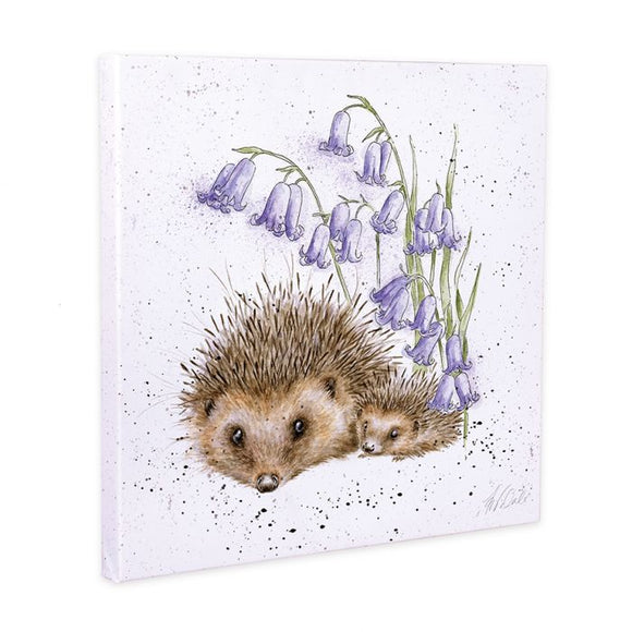 Wrendale Small Canvas Print, Love & Hedgehugs
