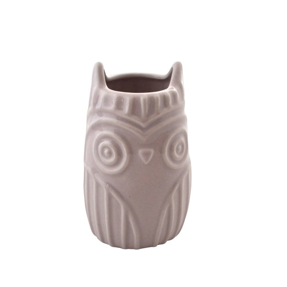 Vase, Pink Owl 8x8x13cm