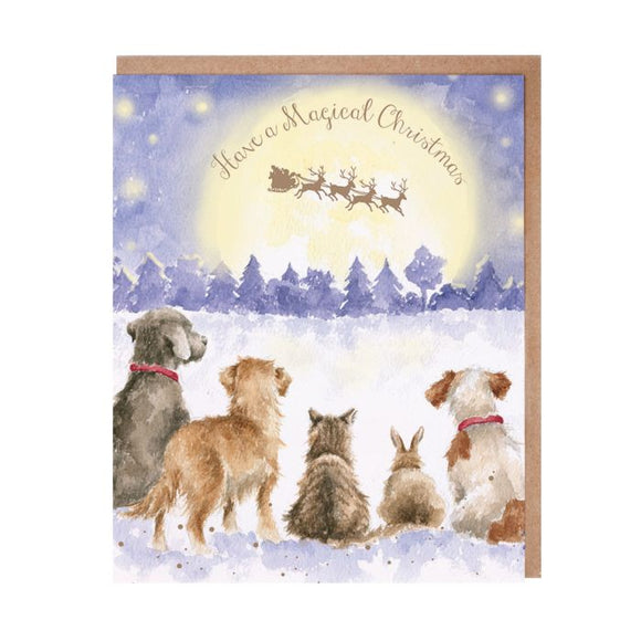 Wrendale Greeting Card, A Magical Christmas