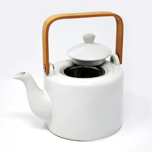 BIA Infusing Teapot w/Wood Handle, White 700ml