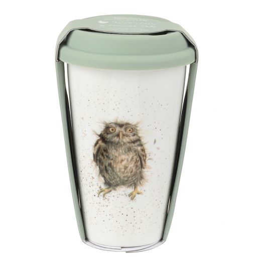 Wrendale Travel Mug: What A Hoot (Owl), 11oz