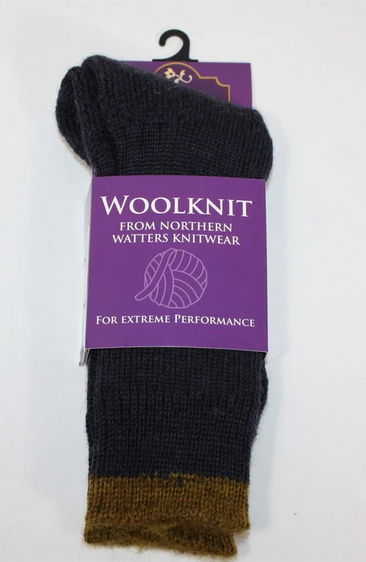 Northern Watters Wool Socks, Navy