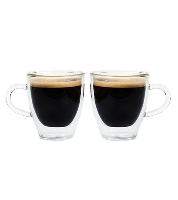 Turin Double Walled Espresso Cups, Set of 2 140ml