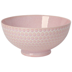 Footed Serving Bowl, 8" Honey Pink