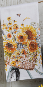 Kay Dee Designs Dual Purpose Terry Towel, Sunflowers & Bike