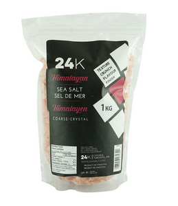 24K Himalayan Pink Salt Coarse, 1kg Bag