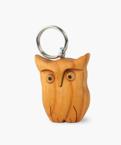 Wooden Key Ring, Owl 5cm