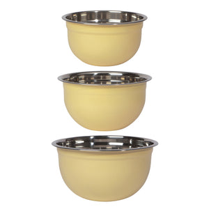 Matte Steel Mixing Bowl Set, 3pc - Sunrise