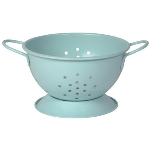 Now Designs Matte Steel Colander, Small - Robin's Egg