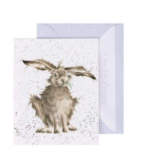 Wrendale Mini Greeting Card, Hare-Brained