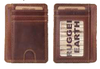 Rugged Earth Leather Card Holder, Style 990031