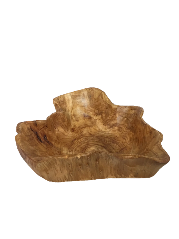 Greener Valley Hand-Crafted Live Edge Wood Bowl, Large