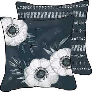 IHR Throw Pillow, Holly Flower 16x16"