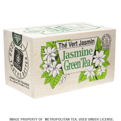 Wood Box, Jasmine Green Tea, 25 Teabags