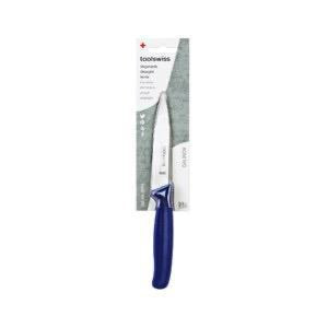 Straight Blade Spear Point Knife, 4" Blue