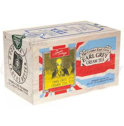 Wood Box, Cream Earl Grey Black Tea, 25 Teabags