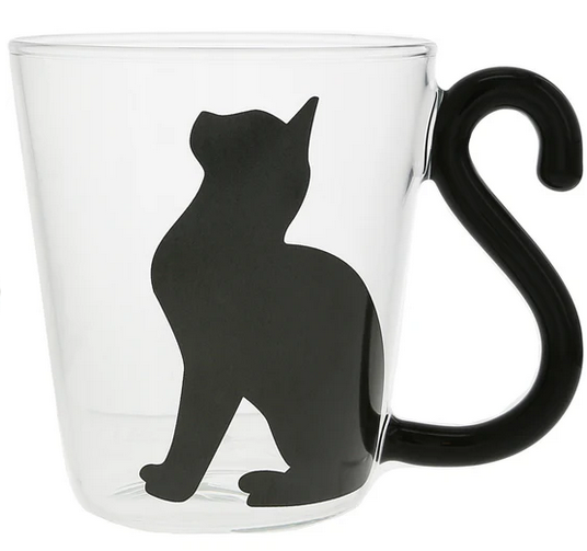 Cat Sitting 12 oz Glass Cup