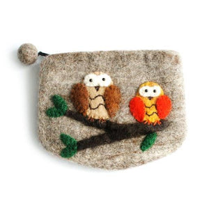 Hamro Felt Purse, Two Owls