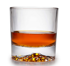 Globe on the Rocks Ice Tip Old Fashion Whiskey Glass, 250 ml Set of 4