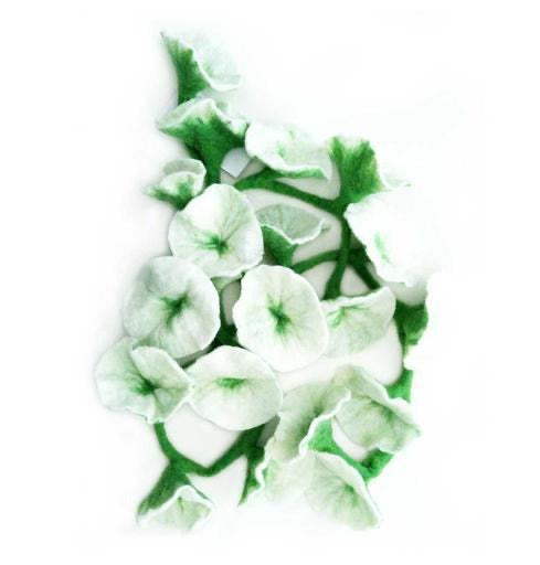 Garland, 20 Flowers - White/Green