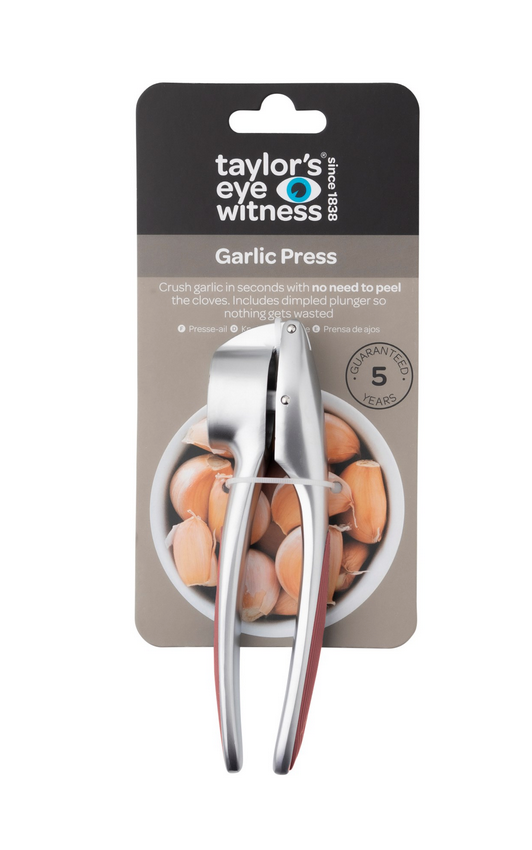 Taylor's Eye Witness Garlic Press, Baked Clay