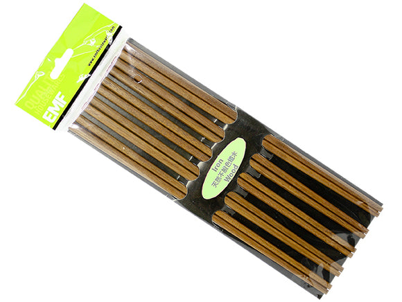 Fade Proof, 100% Natural Ironwood Chopsticks, 5 Pairs 25cm