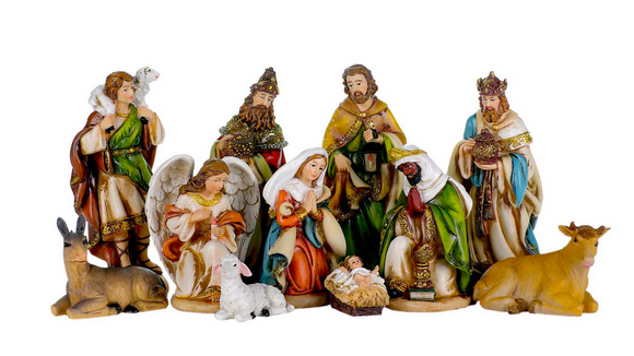 Nativity Set, Multi-Colour 11pc