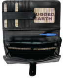 Rugged Earth Black Leather Organizer, Style 188020