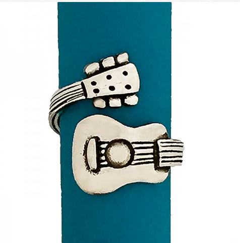 Basic Spirit Pewter Wrap Ring, Guitar (One Size Only)