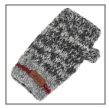 Rocky Mountain Outfitters Hand Warmers, Mixed Greys w/ Red Stripe