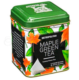 Maple Green Tea, Large Tin 24 Teabags