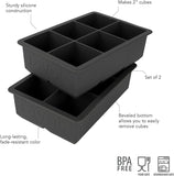 Tovolo King Silicone Ice Cube Tray, Charcoal