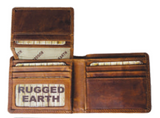 Rugged Earth Leather Wallet, Style 990009