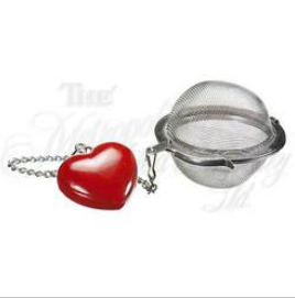 2" Mesh Tea Ball Infuser w/ Heart Charm