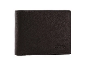 Paisley Leather Men's Wallet, Black