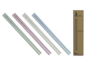 EMF Wheat Straw Biodegradable Chopsticks, 4pc Assorted Colours