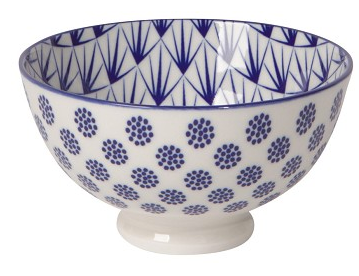 Blue Dots Stamped Bowl, 4