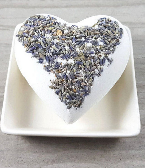 Heart Shaped Bath Bomb, Lavender 115g