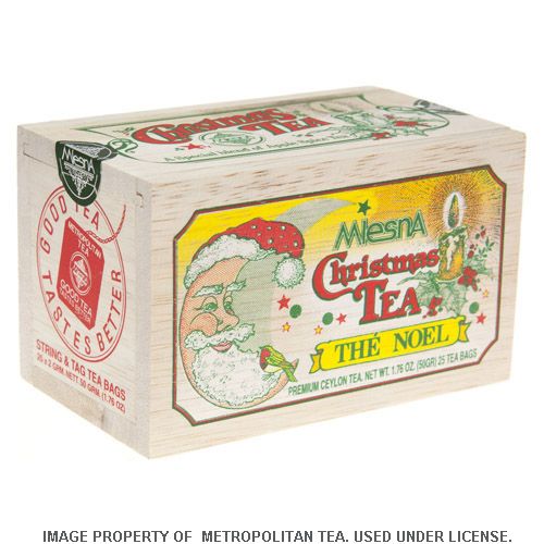 Wood Box, Christmas Tea Black Tea, 25 Teabags
