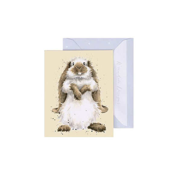 Wrendale Mini Greeting Card, Earisistible (Rabbit)