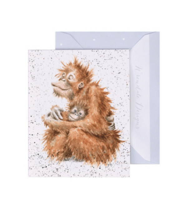 Wrendale Mini Greeting Card, Love Is. (Orangutang)