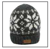 Rocky Mountain Outfitters Roll Over Beanie, Grey w/ White Snowflake