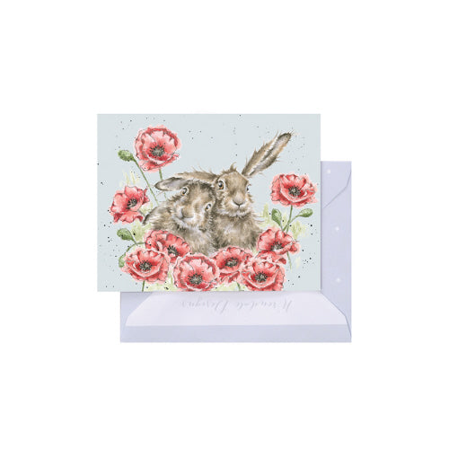 Wrendale Mini Greeting Card, Love Is In The Hare