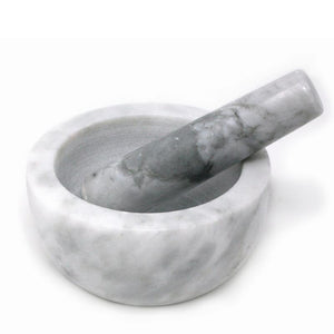 Natural Living Marble Mortar & Pestle, 12cm Dia