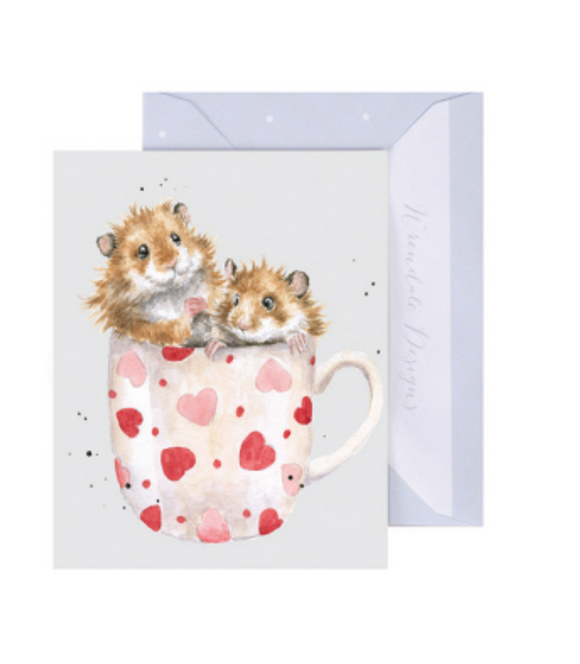 Wrendale Mini Greeting Card, Ham-my Anniversary (Hamster)