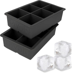 Tovolo King Silicone Ice Cube Tray, Charcoal