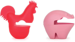 Fox Run 2pc Pot Clips Set, Pig & Rooster