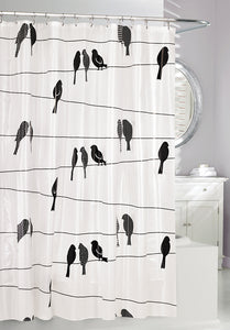 Sitting Birds 'Eco' Shower Curtain, 70x72"