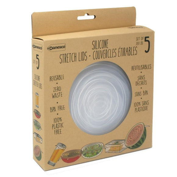 Danesco Stretch & Fit Silicone Lids, 5pc