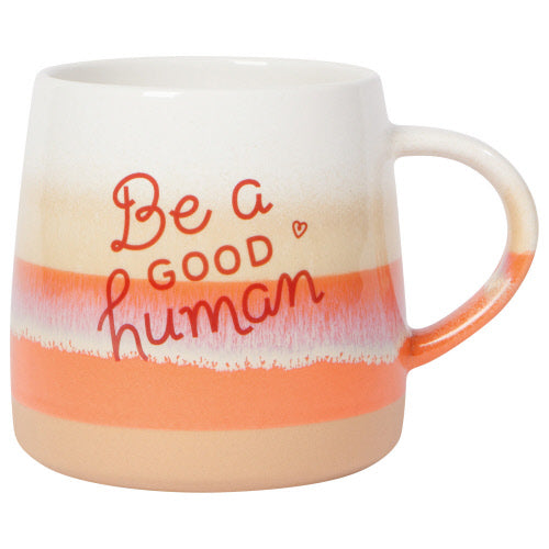 Be A Good Human Decal Glaze Mug, 12oz